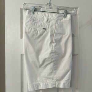 Polo Ralph Lauren. Medium. Classic fit. White shorts. 9” inseam.